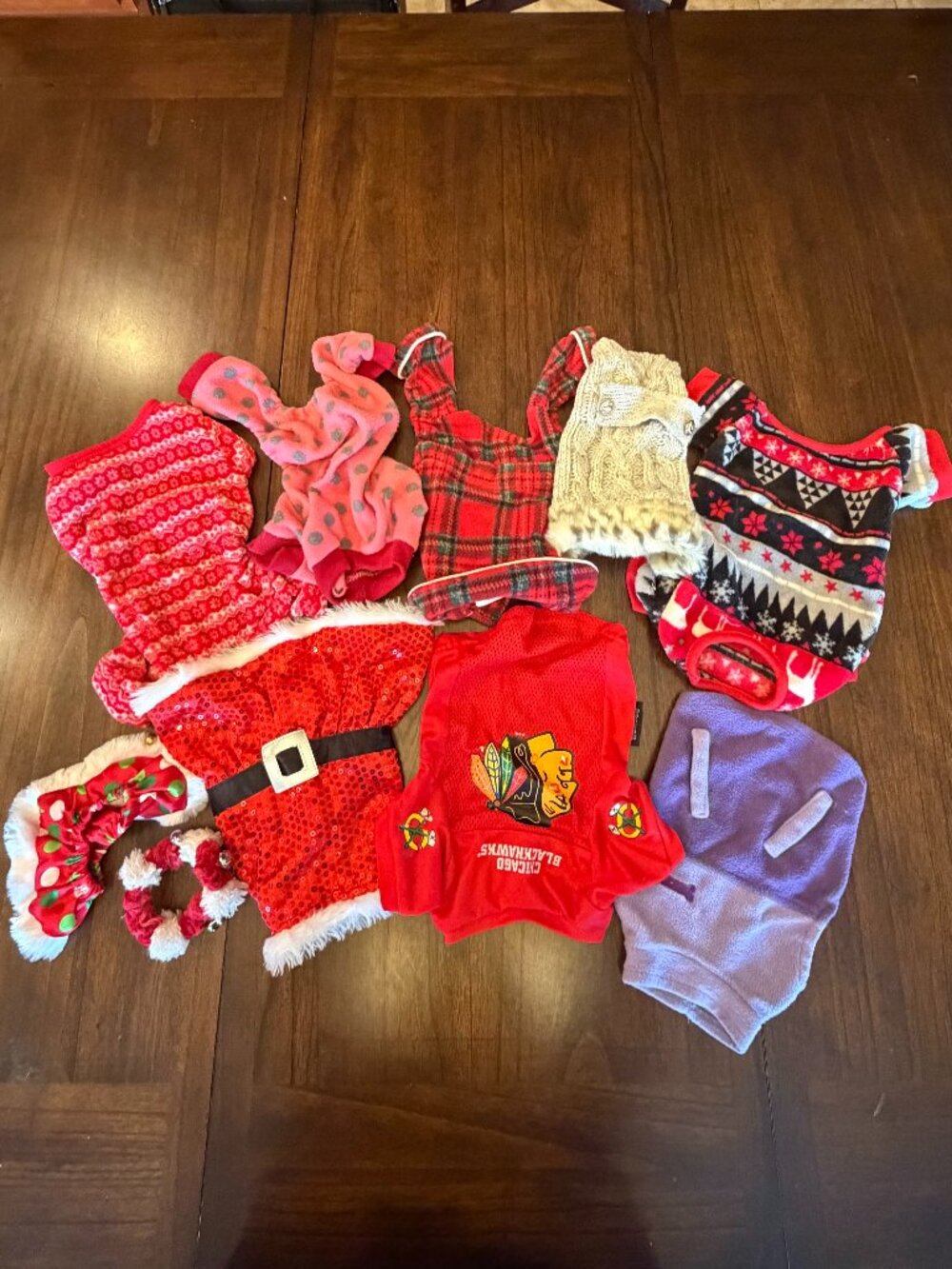 Small Dog Sweaters Outfits Winter Christmas 10 pieces, Size Small and XS